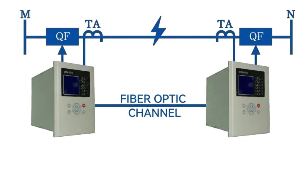 Transmission line differential protection