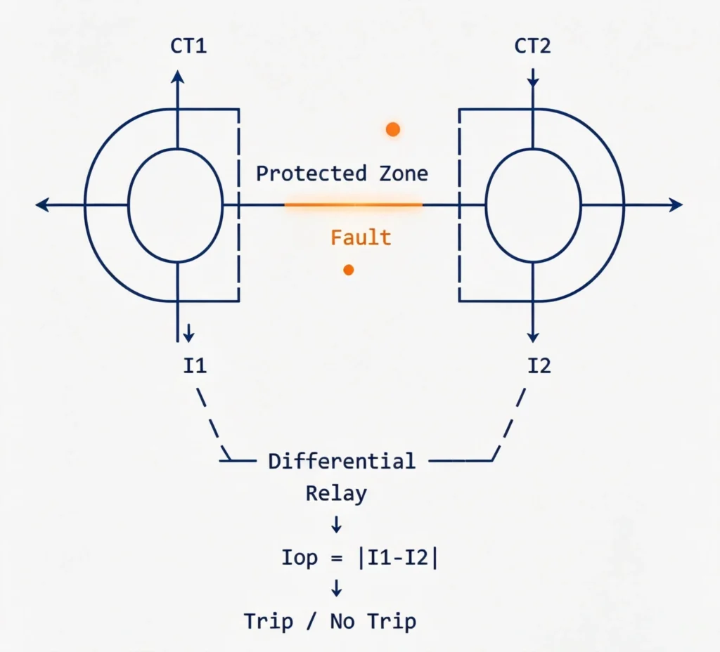Differential Relay Operation Diagram