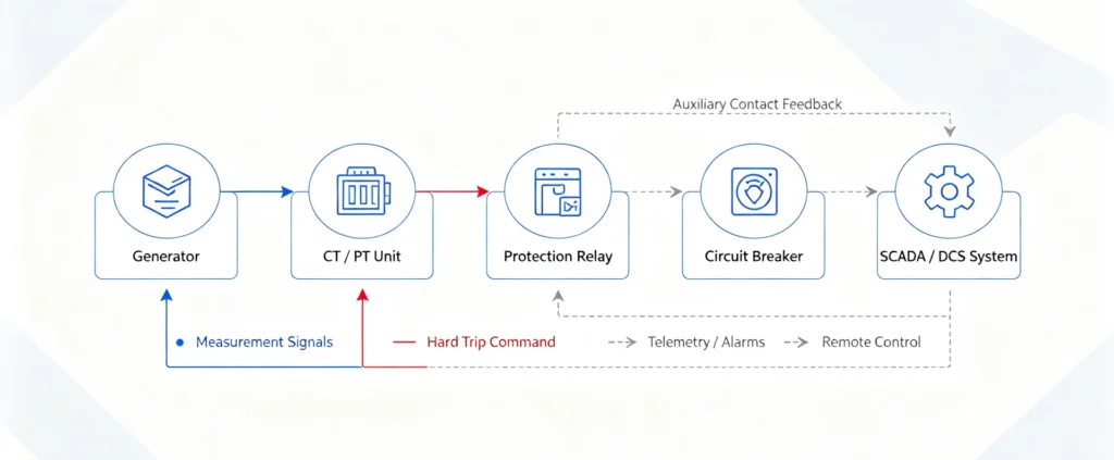generator protection relay scheme