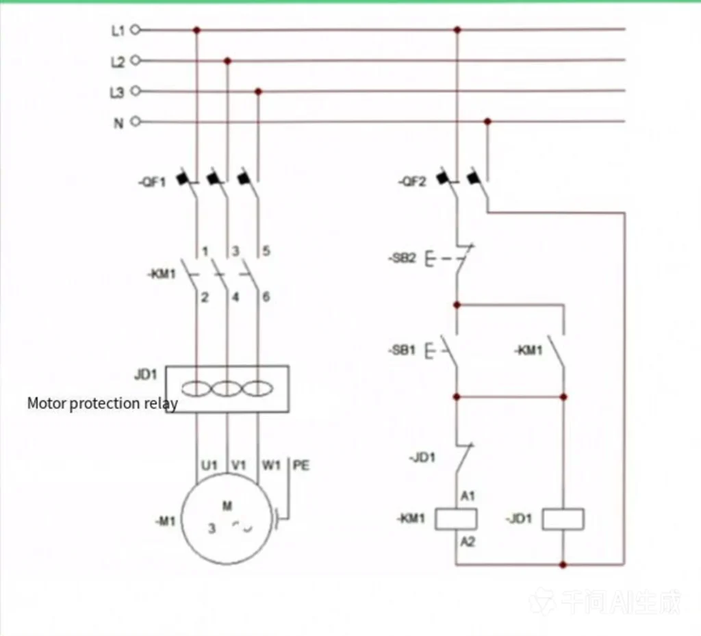 motor protection relay circuit diagram