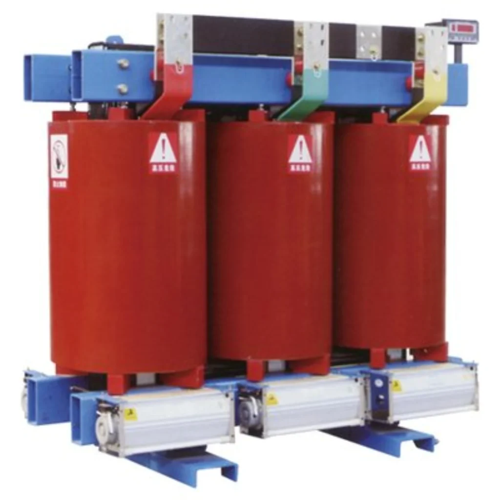 Dry-type transformer in a power transformer protection scheme (illustrative)