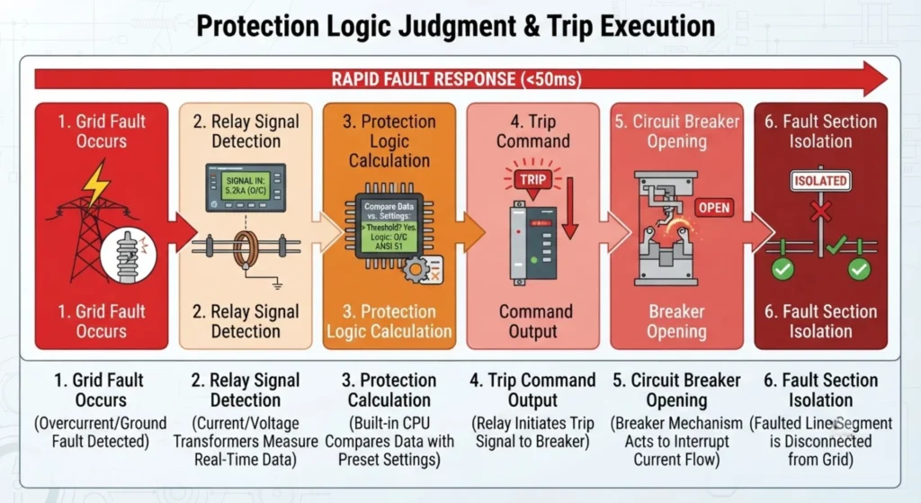 Protection Logic Judgment & Trip Execution