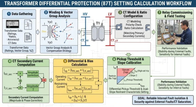 Transformer Differential Protection Relay Setting Calculation