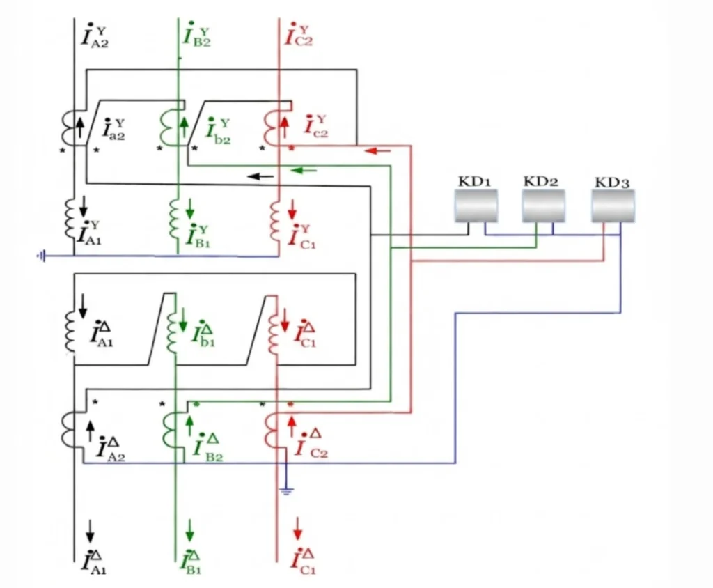 CT connection for transformer differential protection
