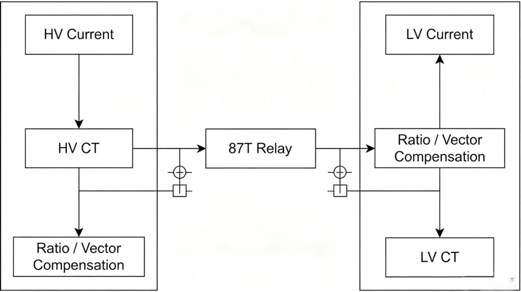 How Differential Protection Works for a Star-Star Transformer