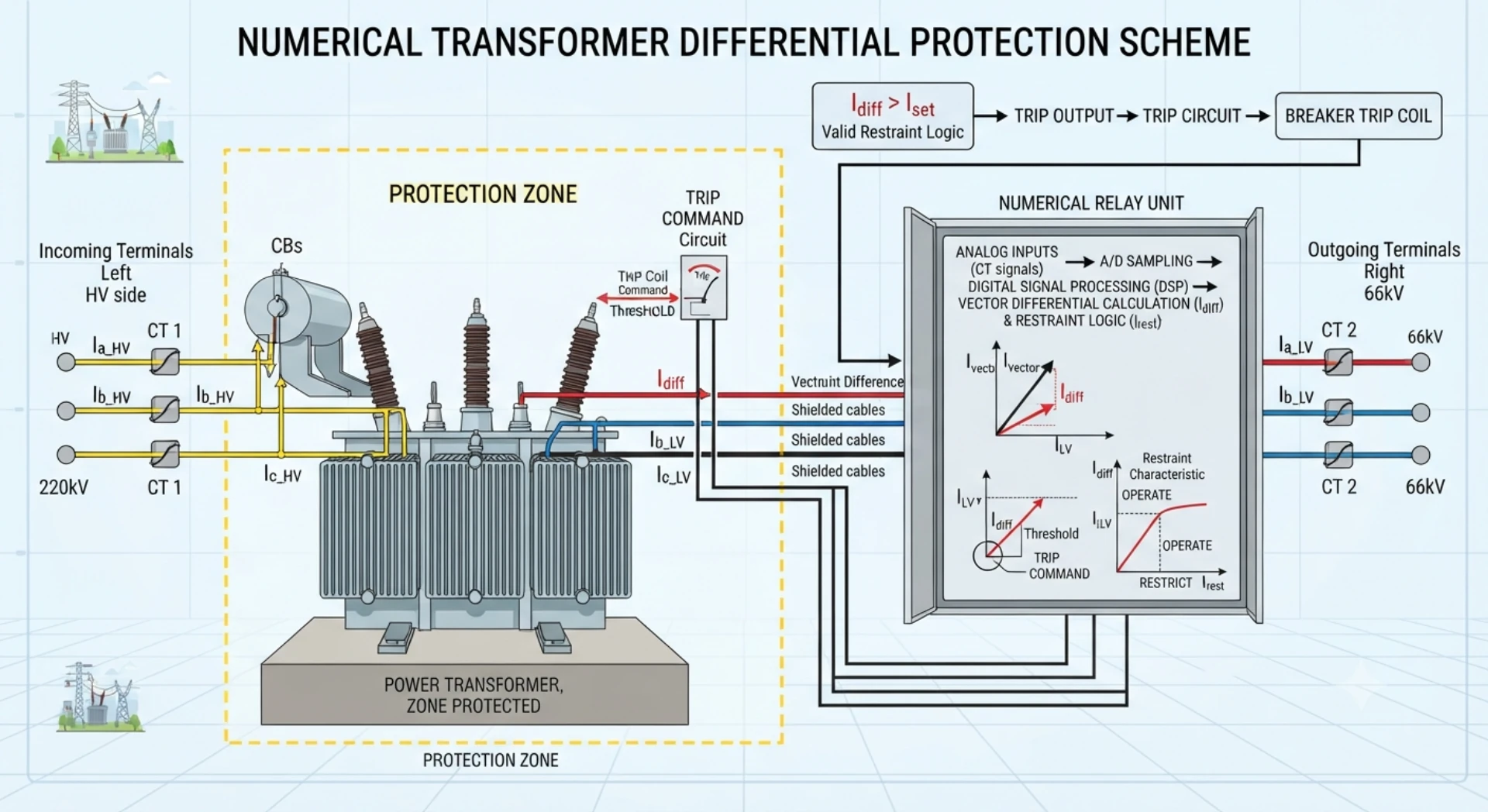 Numerical Transformer Differential Protection