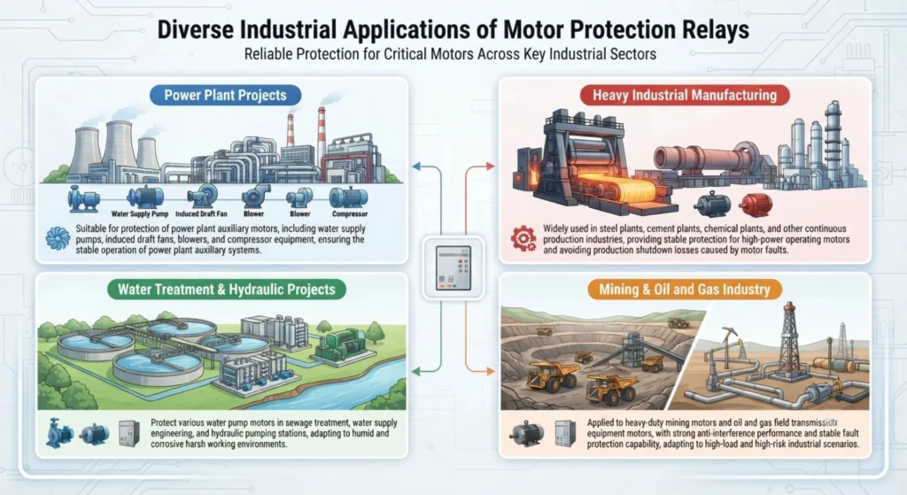 Wide Application Scenarios of Our Motor Protection Relays