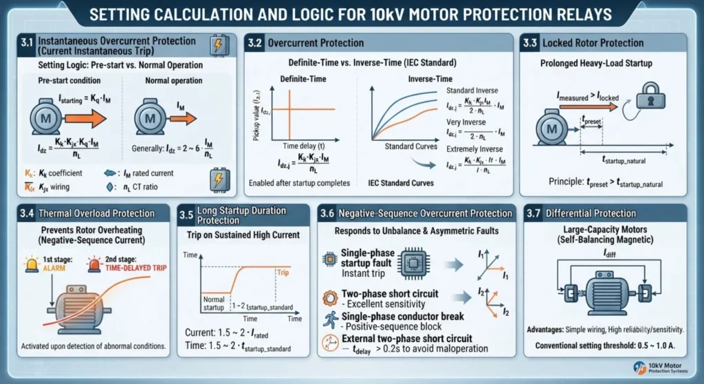 Relay Setting Calculation for Motor Protection