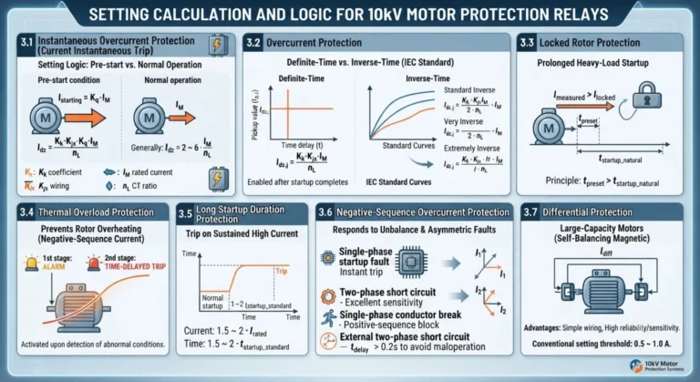 Relay Setting Calculation for Motor Protection