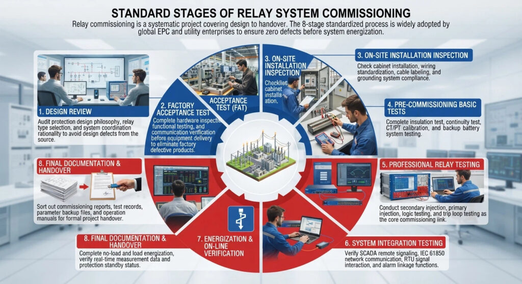 Standard Stages of Relay System Commissioning