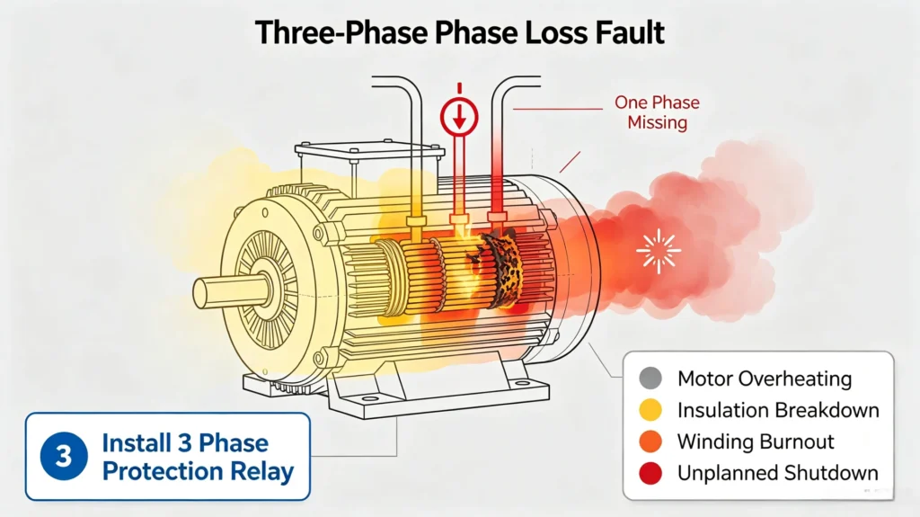 motor overheating and burnout failure