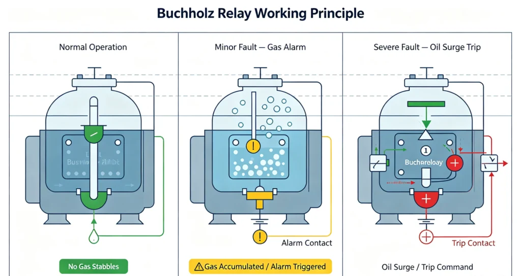 Working Principle of Buchholz Relay Protection