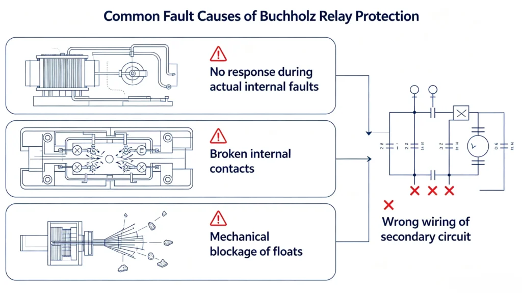 Buchholz relay protection failure causes