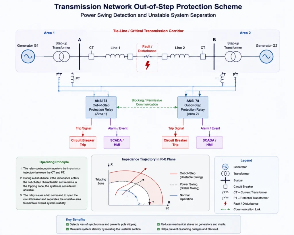 Transmission Network Out-of-Step Protection Scheme