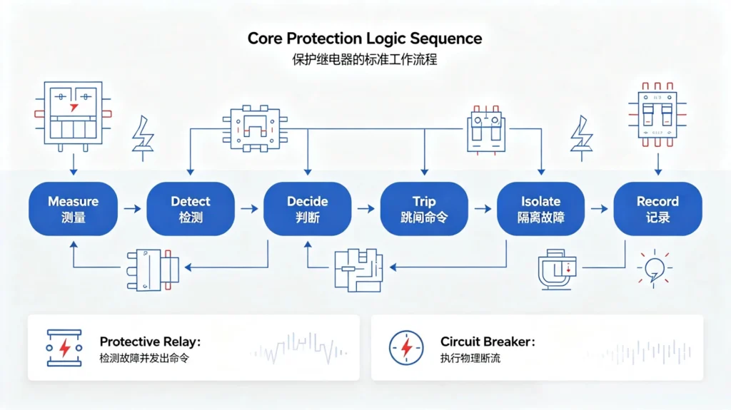 Working Process of the Protective Relay