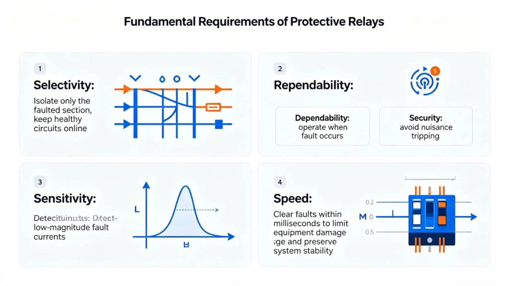 Fundamental Requirements of Protective Relays