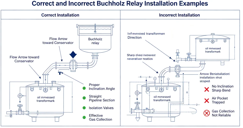 Installation Requirements of Buchholz Relay on Transformer
