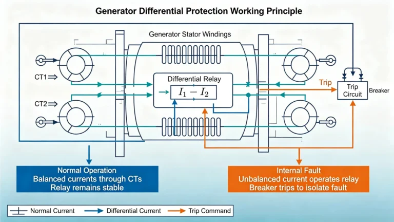 generator differential protection working principle