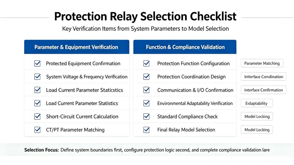 Final Standard Protection Relay Selection Flowchart