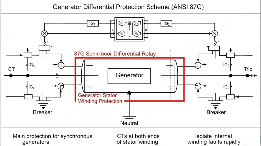 Generator Differential Protection Scheme