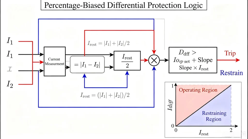 Percentage-Biased Differential Protection Logic