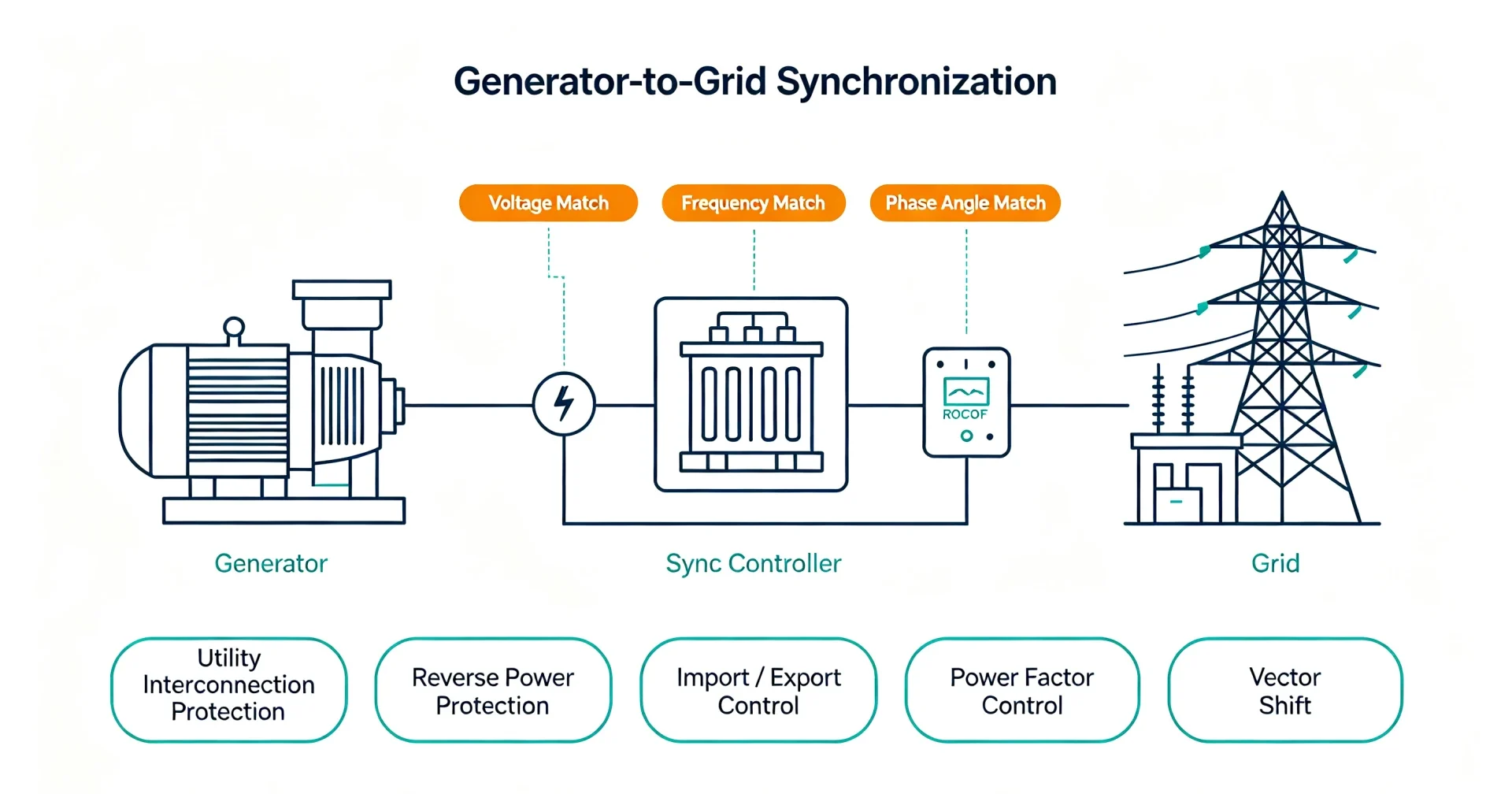 Generator-to-Grid Synchronization