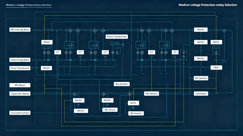Medium voltage protection relay selection