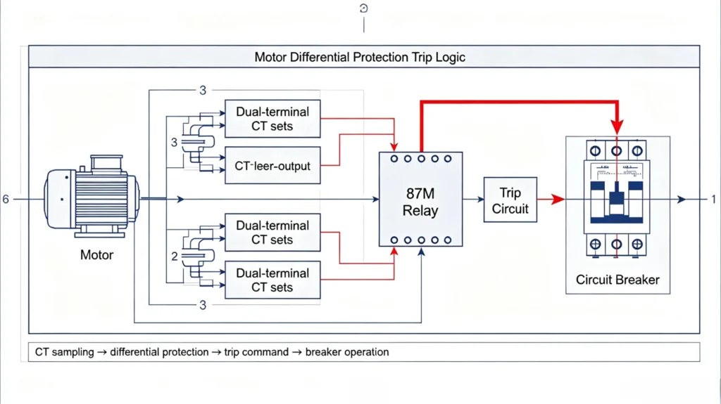 Motor Differential Protection Trip Logic