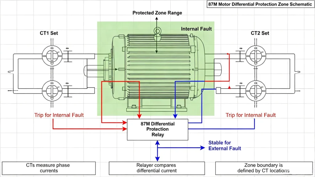 87M Motor Protection Zone Definition