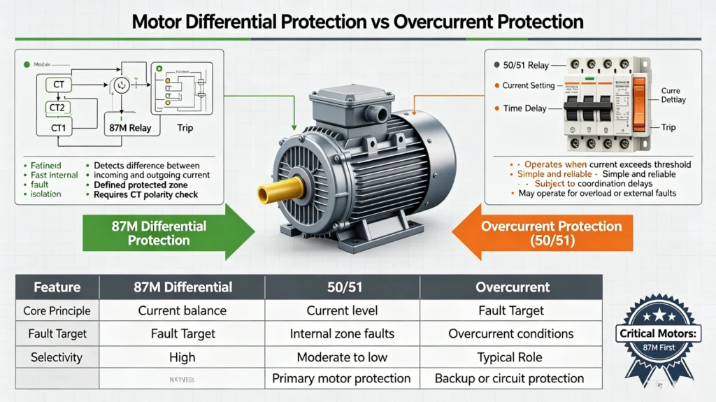 Motor Differential Protection vs Overcurrent Protection