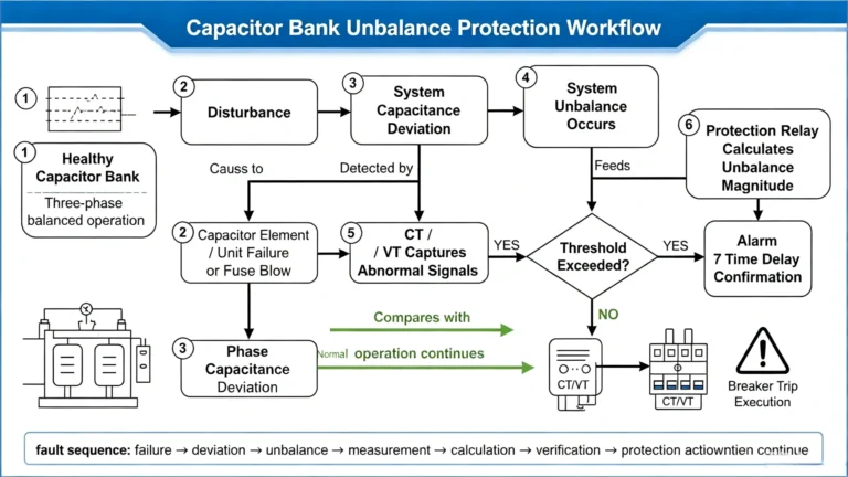 Capacitor Bank Unbalance Protection Workflow
