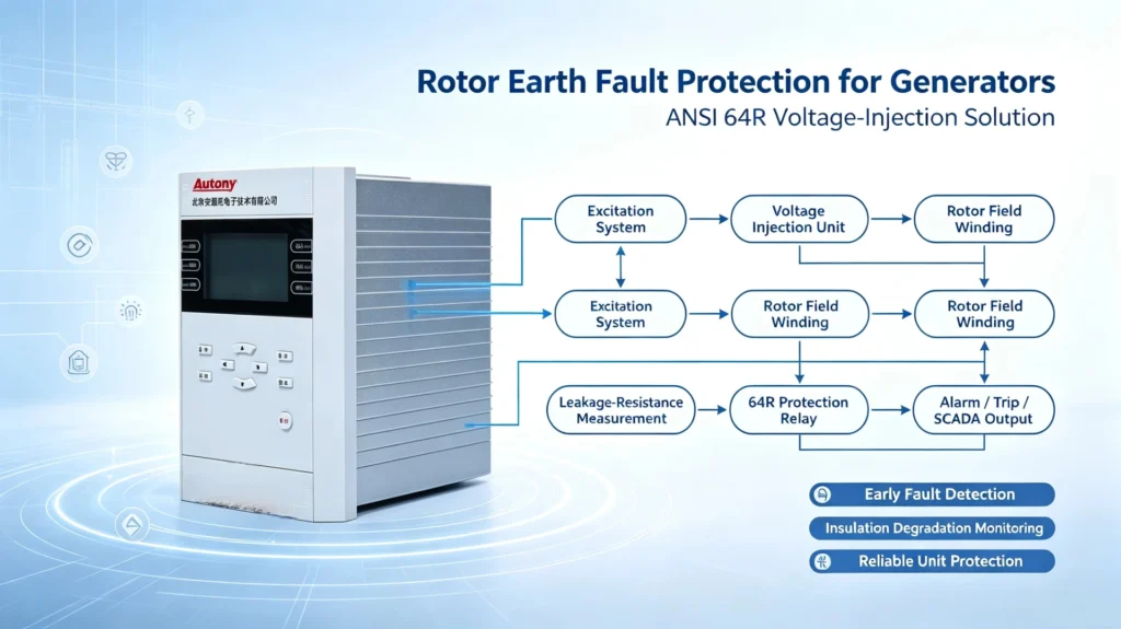 Rotor earth fault protection for generators