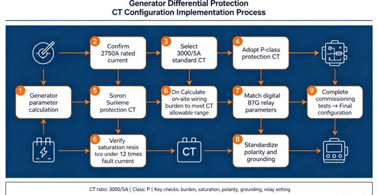 Generator Differential Protection CT Configuration Implementation Process