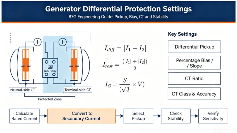 Generator Differential Protection Settings