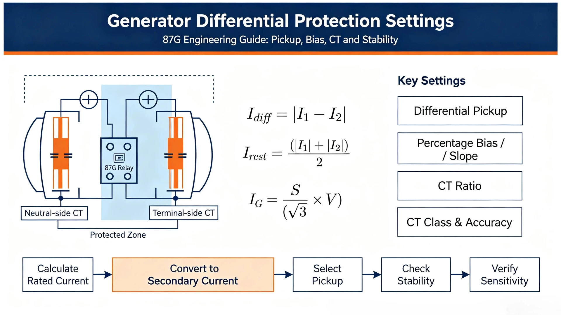Generator Differential Protection Settings